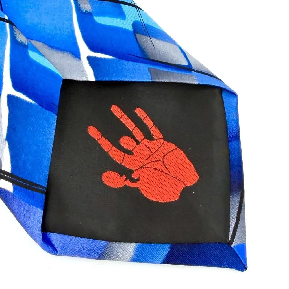 Vintage 90s Jerry Garcia Blue 100% Silk Smile Collector's Edition Necktie